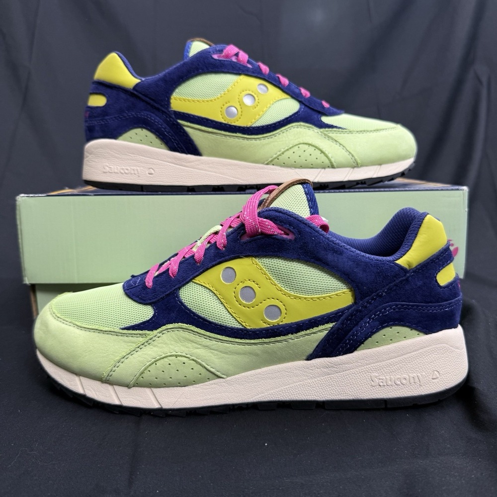 Size 11 Saucony Shadow 6000 Men's Sneakers Mint Green Purple S70741-1